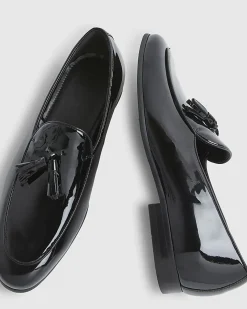 Black Patent Tassel Loafers