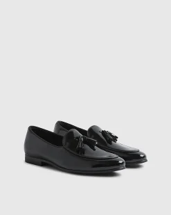 Black Patent Tassel Loafers