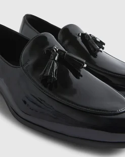 Black Patent Tassel Loafers