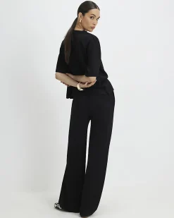 Black Premium Wide Leg Joggers