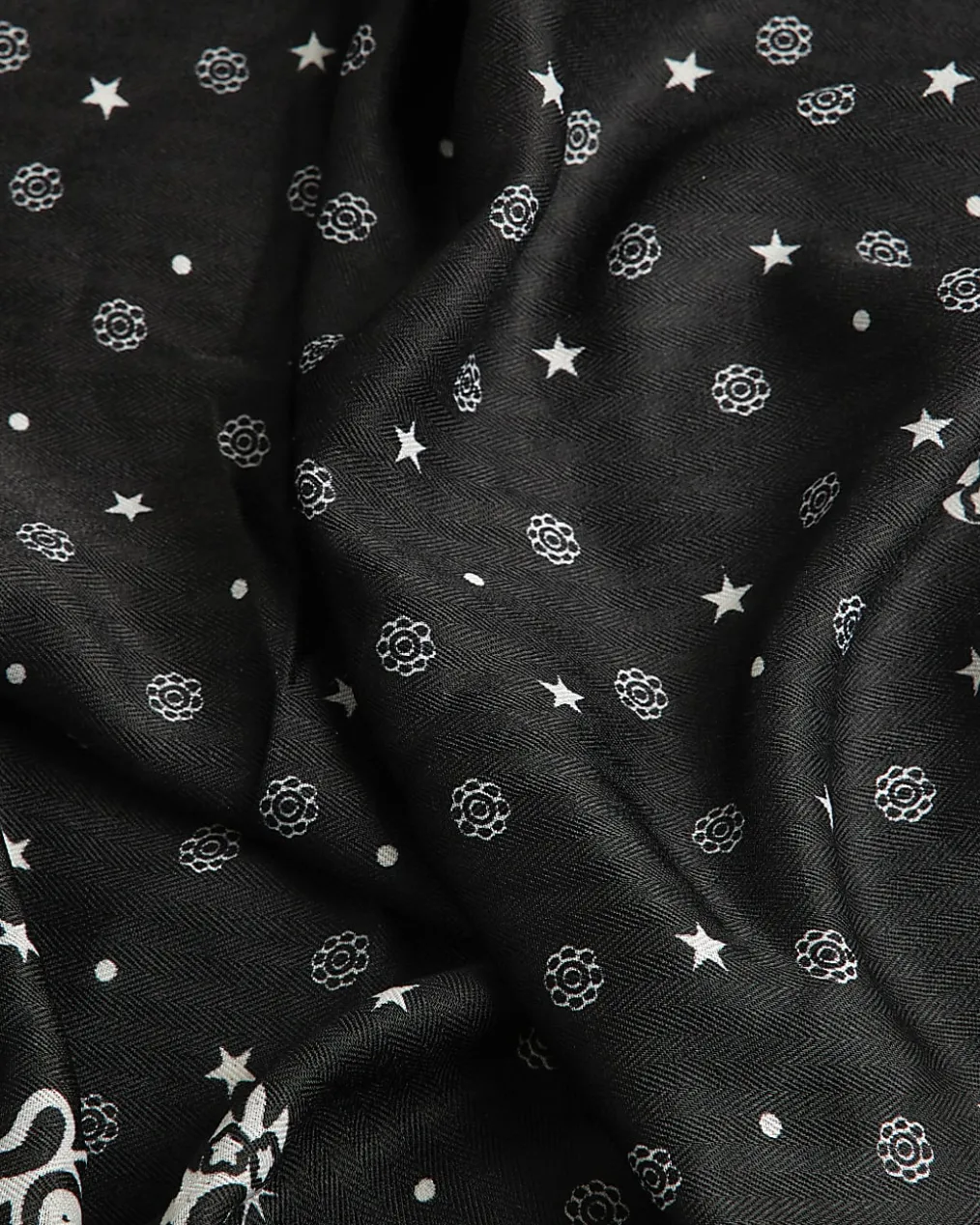 Black Print Bandana