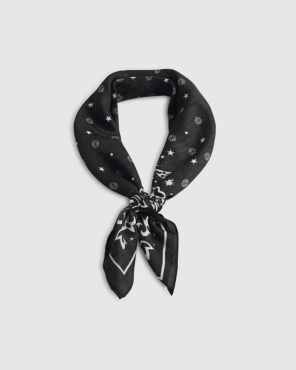 Black Print Bandana