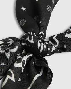 Black Print Bandana