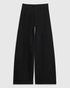 Black Pull-On Sculpt Palazzo Jeans