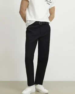 Black Regular Fit 5 Pocket Chino Trousers