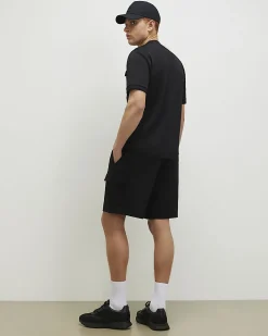 Black Regular Fit Cargo Shorts