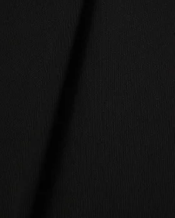 Black Regular Fit Cotton Curve Hem T-Shirt