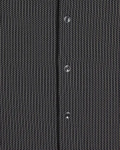 Black Regular Fit Geometric Jacquard Shirt