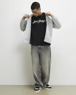 Black Regular Fit Houndstooth T-Shirt