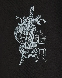 Black Regular Fit Kanazawa Snake T-Shirt