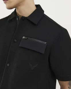 Black Regular Fit Premium Pocket Shirt