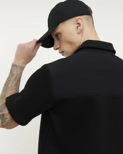 Black Regular Fit Premium Pocket Shirt