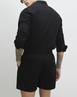 Black Regular Fit Shorter Length Shorts