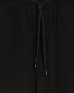 Black Regular Fit Stretch Textured Shorts