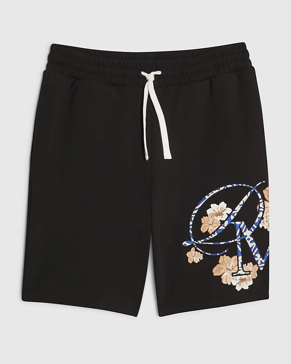 Black Regular Fit Textured Shorts