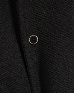 Black Regular Fit Textured Revere Shirt