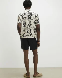 Black Regular Fit with Linen Shorts