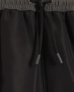 Black Regular Length Colour Block Swim Shorts