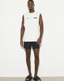 Black Regular Length Swim Shorts