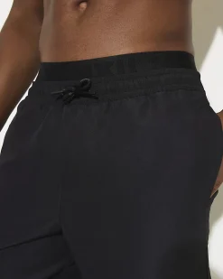 Black Regular Length Swim Shorts
