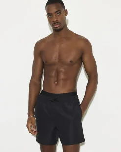 Black Regular Length Swim Shorts