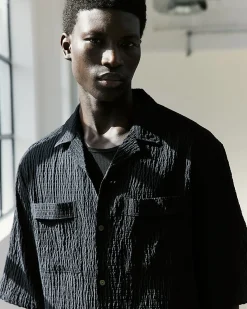 Black RI Studio Crinkle Shirt
