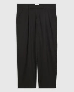 Black RI Studio Wide Leg Pleat Trousers