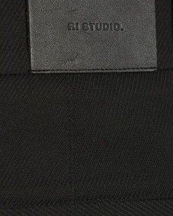 Black RI Studio Wide Leg Pleat Trousers