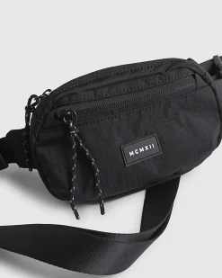 Black Ripstop Mini Crossbody Bag