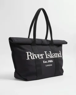 Black Roll Top Holdall Bag