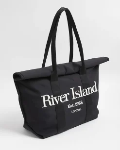 Black Roll Top Holdall Bag