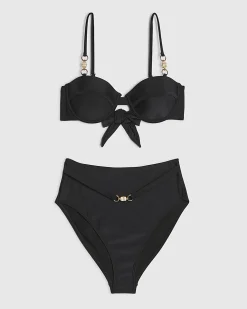Black Shaping Notch Bikini Top