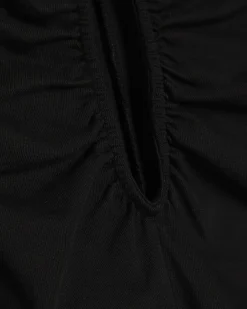 Black Short Angel Sleeve Cut Out Dress
