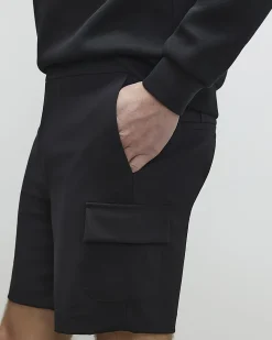Black Skinny Fit Cargo Shorts