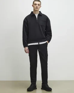 Black Skinny Fit Cargo Trousers