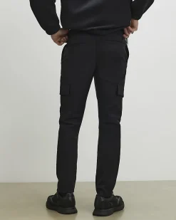 Black Skinny Fit Cargo Trousers