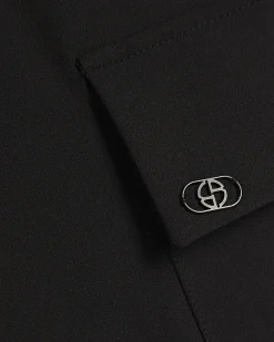 Black Skinny Fit Cargo Trousers