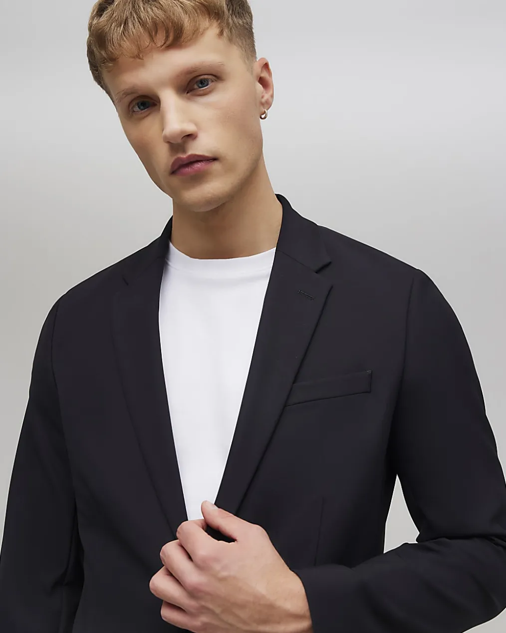 Black Skinny Fit Comfort Stretch Suit Jacket