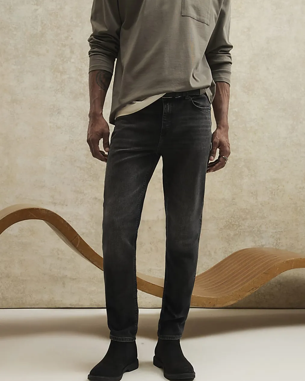 Black Skinny Fit Stretch Jeans