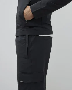 Black Skinny Fit Stretch Cargo Trousers