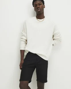 Black Skinny Fit Stretch Denim Shorts