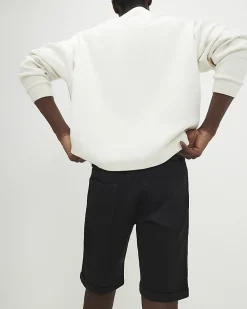 Black Skinny Fit Stretch Denim Shorts