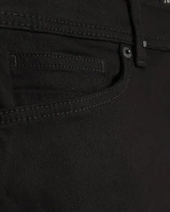 Black Skinny Fit Stretch Denim Shorts