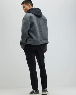 Black Skinny Stretch Smart Cargo Trousers