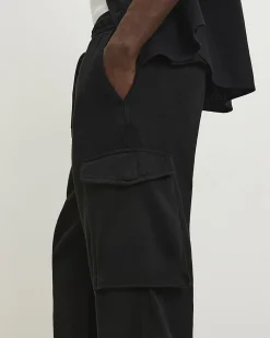 Black Slim Fit Cargo Trousers