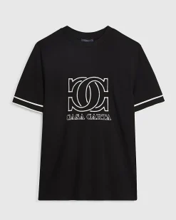 Black Slim Fit Casa Carta Pique T-Shirt