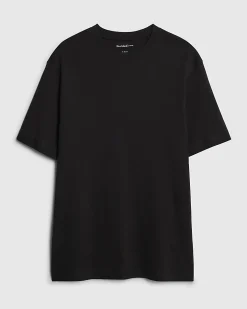 Black Slim Fit Cotton Crew Neck T-Shirt