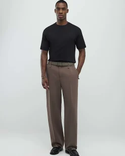 Black Slim Fit Cotton Crew Neck T-Shirt