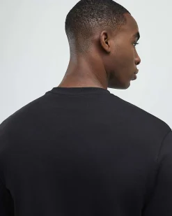 Black Slim Fit Cotton Crew Neck T-Shirt