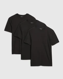 Black Slim Fit Cotton T-Shirt 3 Pack